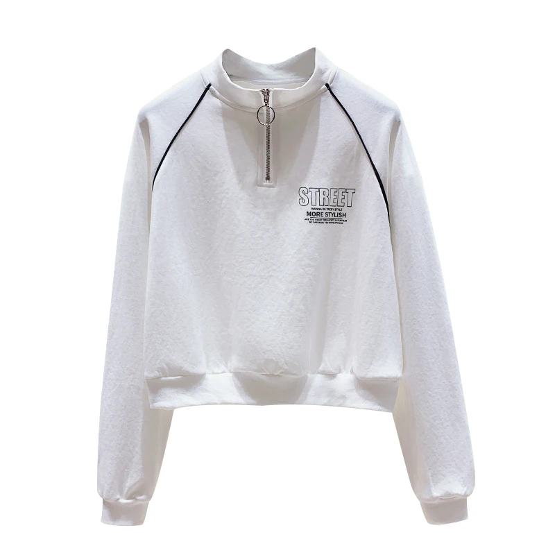 

[ARQ] Stand-collar letter-printed jacket pullover, long-sleeve loose sports sweatshirt, new spring and autumn 2021