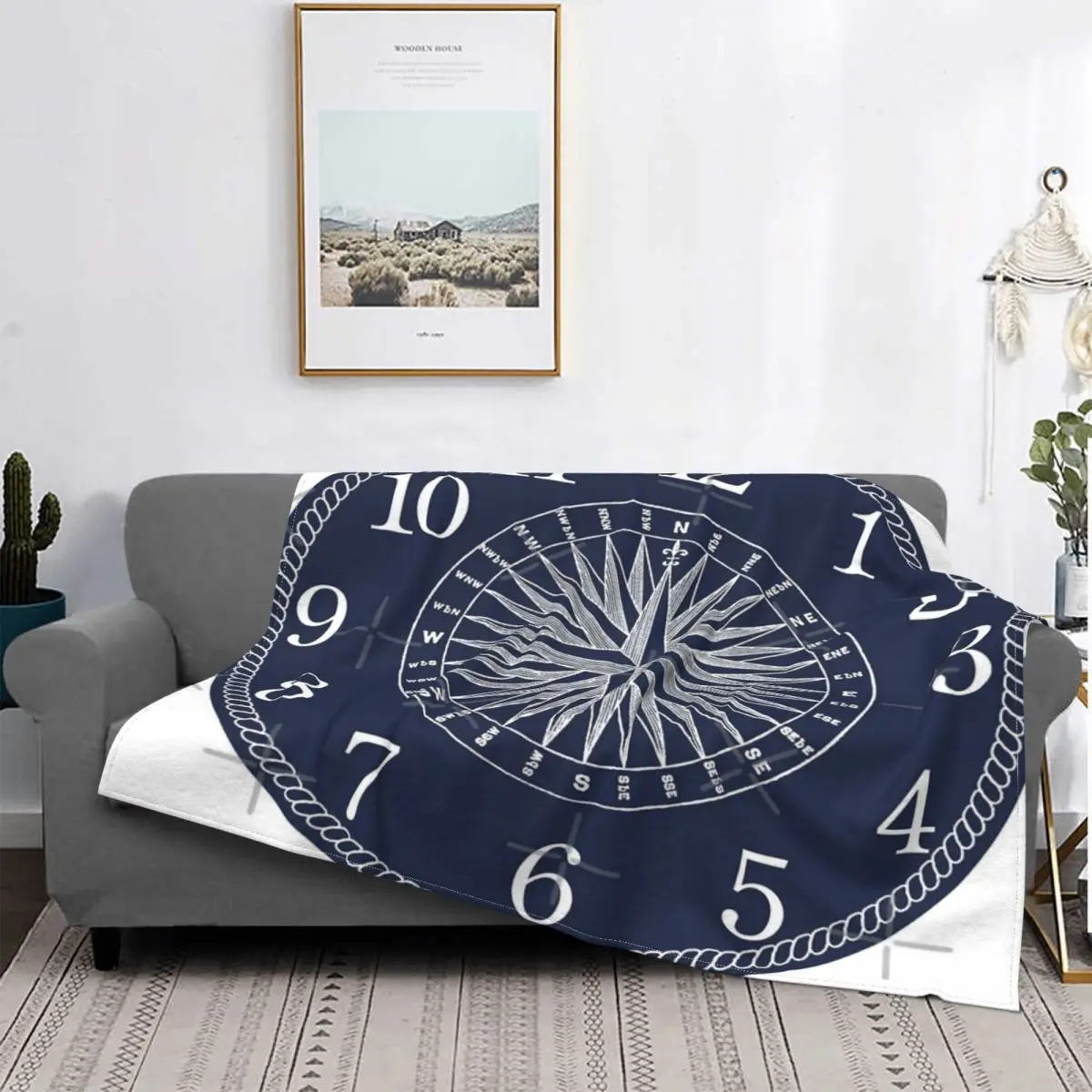 

Manta con capucha para la cama, colcha a cuadros de la Marina, cobija con capucha