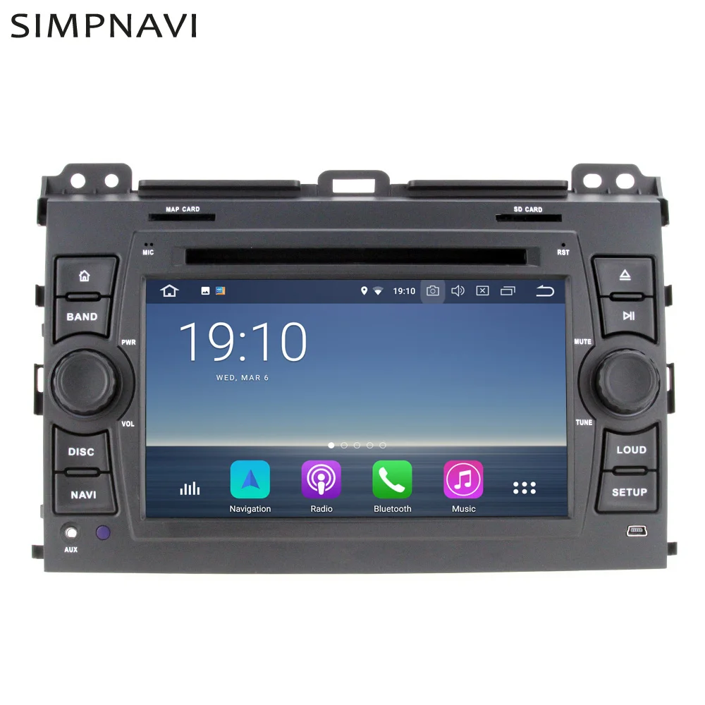 Автомобильный dvd плеер на основе Android GPS Navi для Toyota Land Cruiser Prado 120 2004 2009 встроенный