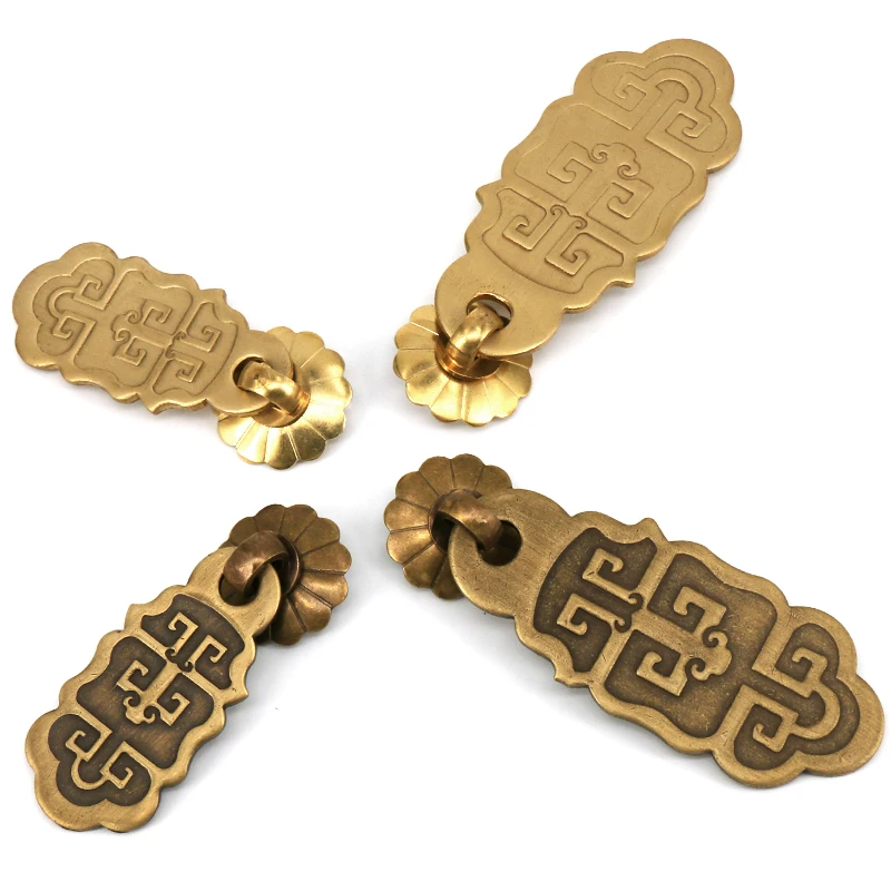 1PC Chinese Cabinet Kitchen Furniture Drop Pull Bronze Wooden Door Knobs Knocker Brass Drawer Handle | Обустройство дома