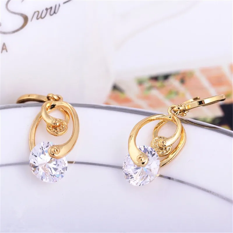

Long CZ Drop Earrings For Women Gold Simple Jewelry Female 2020 Fashion Accessories Girls Earring Brincos