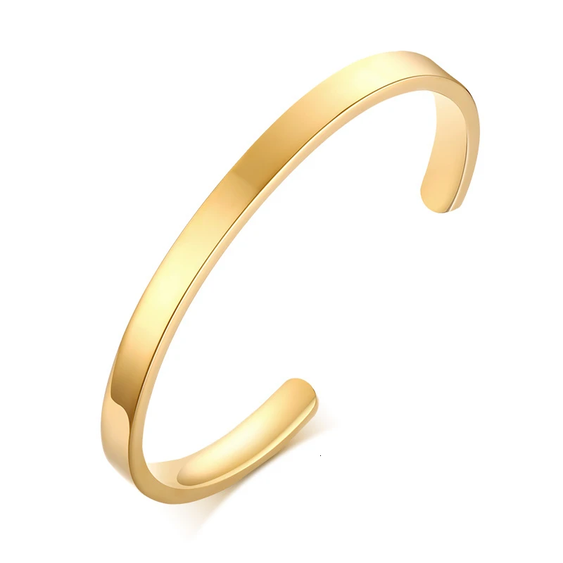 Blank Gold Золотой Детский Браслет-манжета, Браслет-манжета для мальчиков и девочек, персонализированная дата рождения, имя выгравировано без аллергии, никель - Окраска металла: Blank Gold