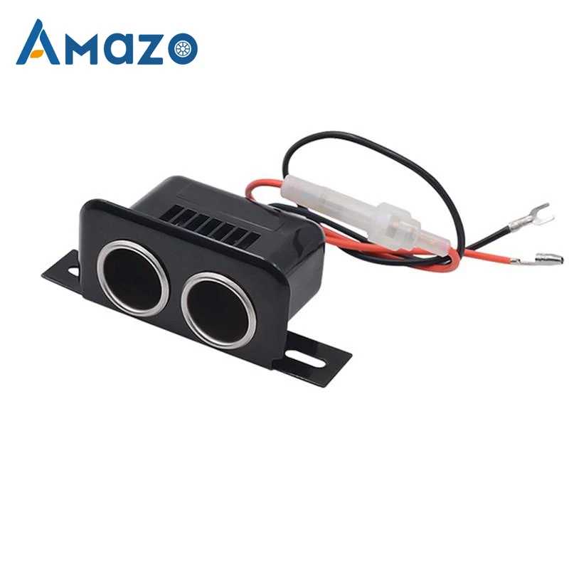 29 см 12 V/24 V Max 150 вт DIY двойное отверстие розетка для автомобильного прикуривателя с