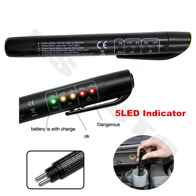 Universal Brake Fluid Tester Diagnostic tools Accurate Oil Quality LED Brake fluid Liquid Testing Pen Automotivo Car accessories