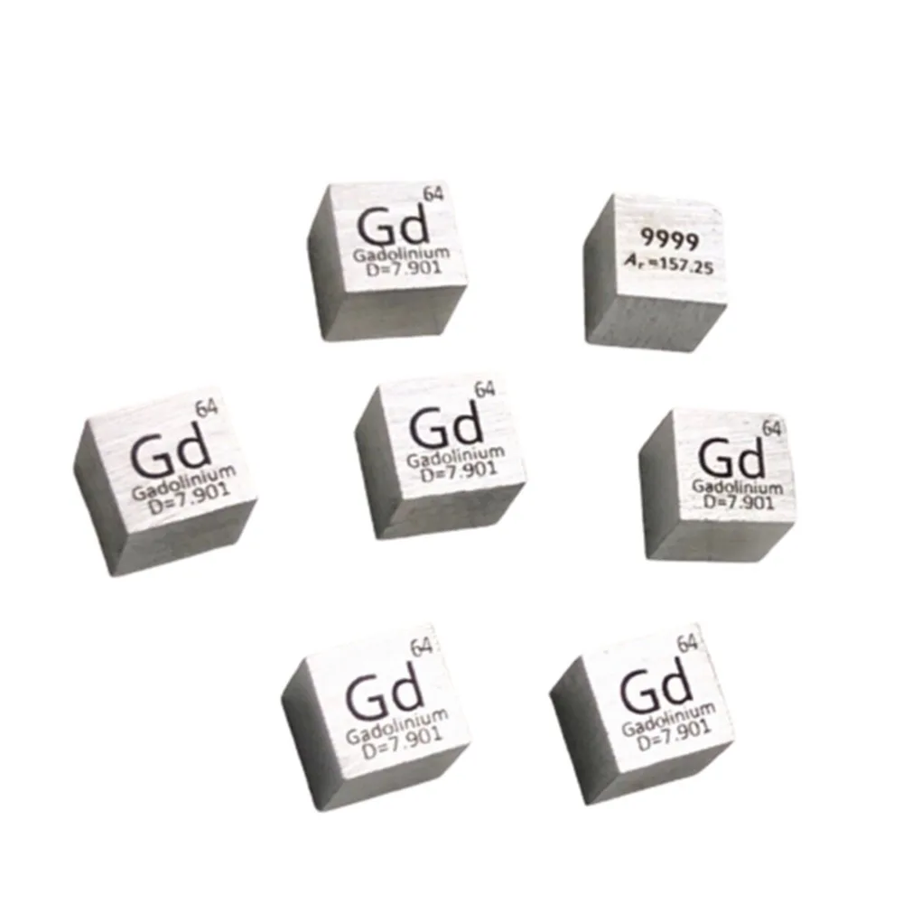 

10mm Gd≥99.99% Gadolinium Gd Cube Periodic Table Of Elements Cube Hand Made Science Educational DIY Crafts Display