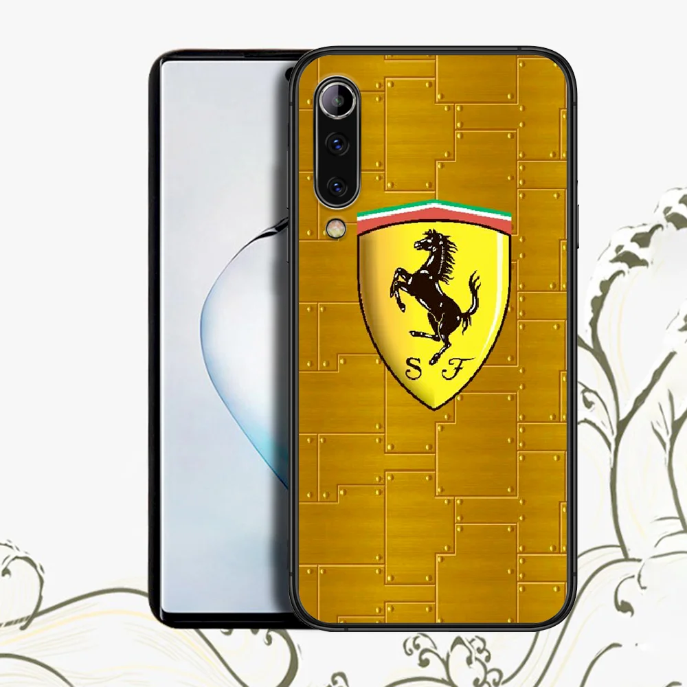 

Supercar Car Run Ferrari Xiaomi Mi Note 10 A3 9T 10T 9 MAX 3 A2 8 9 pocox3 cc9 Lite Pro Ultra For Phone Case black Hoesjes 3D