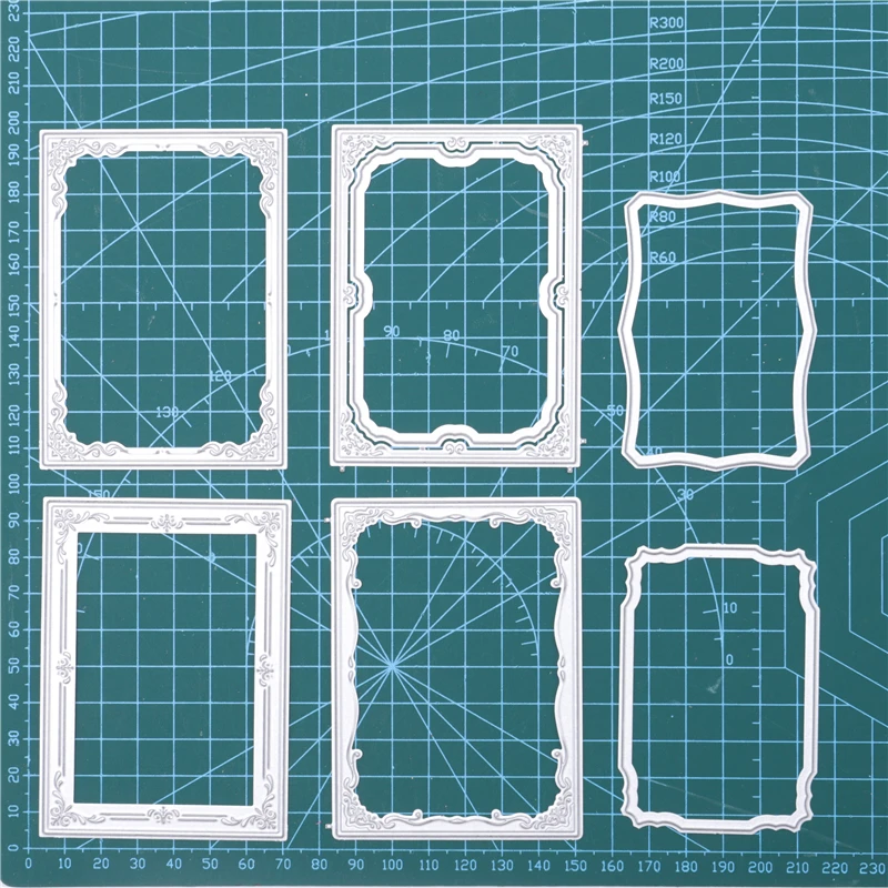 DiyArts 6 шт. нестандартная прямоугольная рамка металлические режущие штампы