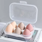 Прозрачная дорожная коробка для хранения пудры, 6 яиц, сушильный чехол C63B
