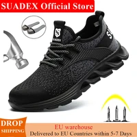 suadex men women safety shoes steel toe boots anti smashing work shoes lightweight breathable composite toe men eur size 37 48