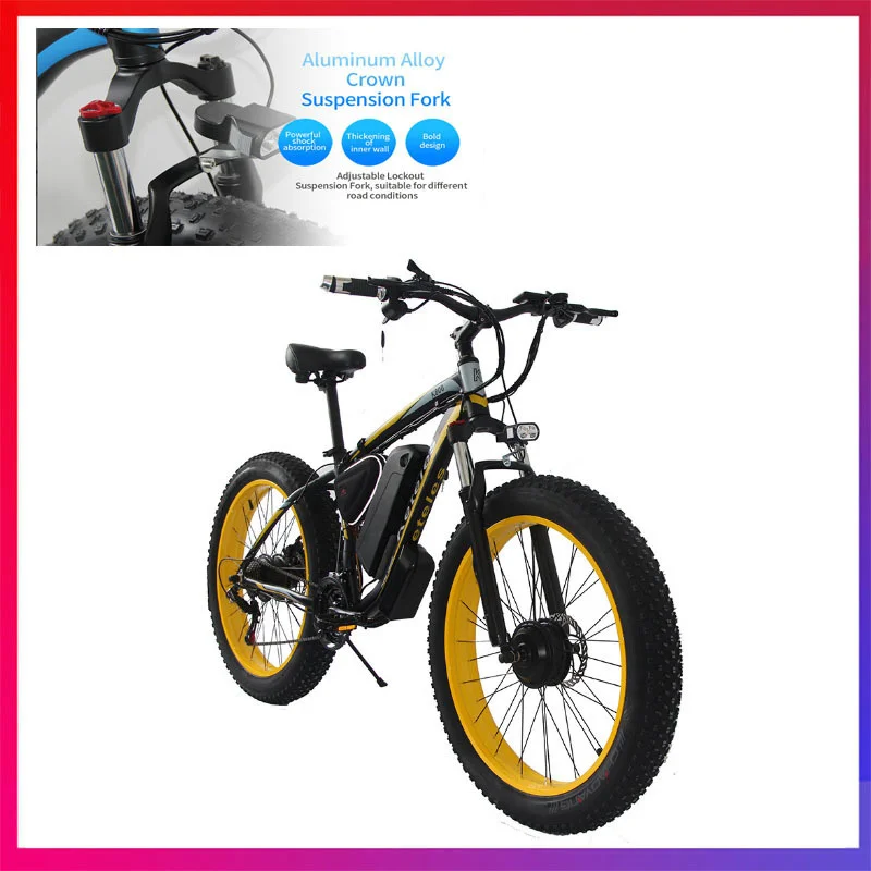 

KETELES 26 inch Electric Snow Bike 48V 1000W 724WH Electric Bicycle Fat Tire Unisex Ebike Li-ion Battery Powerful E-bike