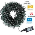 Гирлянда светодиодная уличная, 31 В, IP67, 100 м