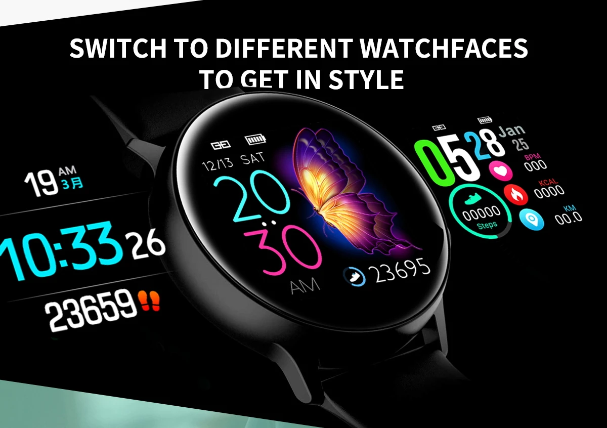 dt88 smartwatch ip67 waterproof whatsapp reminder heart rate tracker blood pressure monitor wearable device smart bracelet women free global shipping