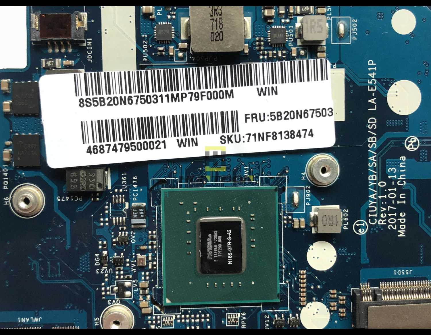 Оптовая продажа материнская плата для Lenovo Ideapad 320S-15IKB/SA/SB/SD FRU:5B20N67503 SR342 LA-E541P DDR4 2 Гб