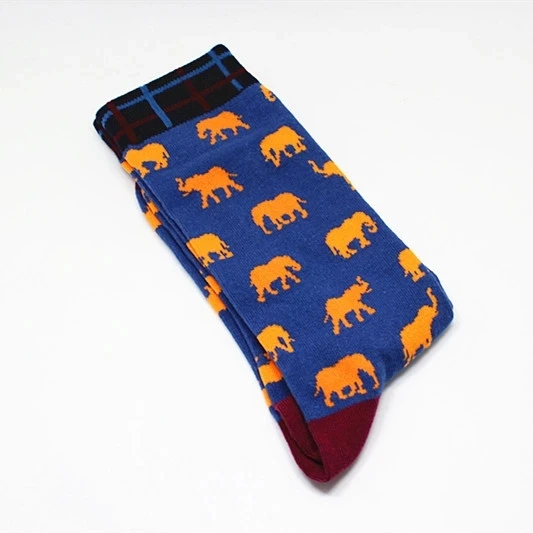 sock0051-7 Разноцветные Веселые носки серия с персонажами из мультфильмов о животных Новые мужские носки индивидуальный тренд модные забавные и хип поп подарки для мужчин - Цвет: sock0051-7