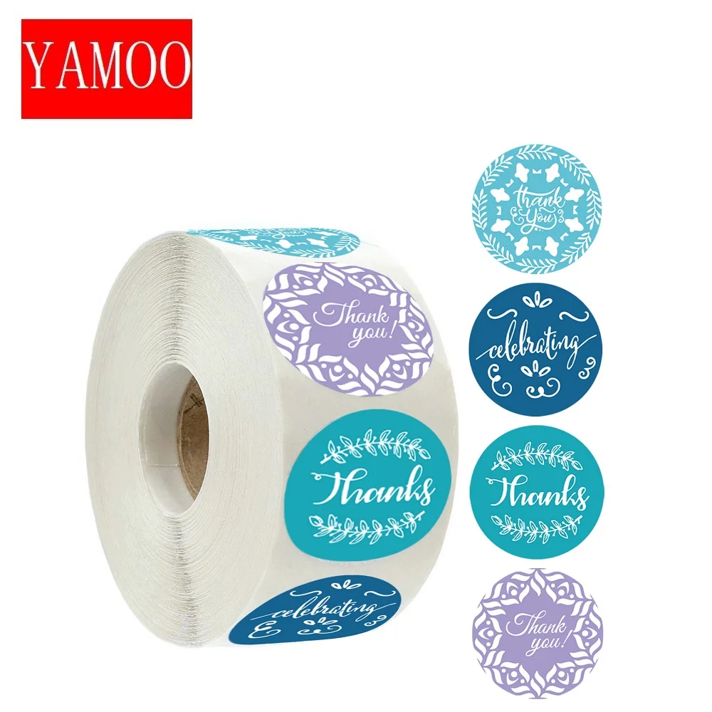 

4 Тип конструкции Спасибо наклейки для печати этикеток зелени фоторамки ручной работы наклейки Подарочная коробка посылка канцелярских принадлежностей