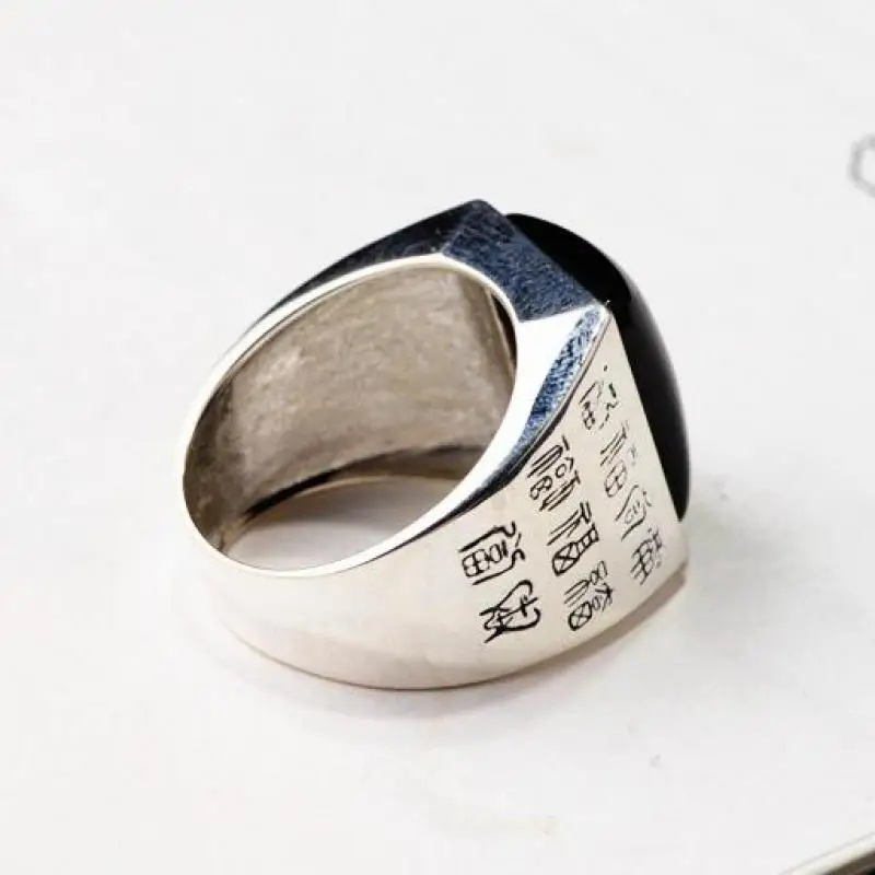 Настоящее 925 пробы серебряные мужские кольца выгравированы различные