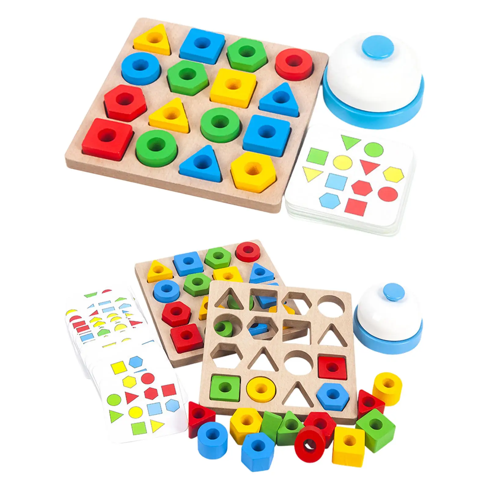 

Geometric Shape Matching Shape Sorting Stacking Toys Puzzle Toys Educational Toys for Baby
