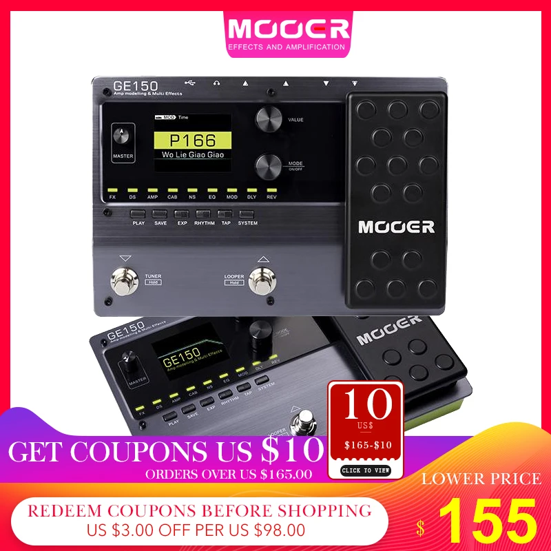 MOOER GE150 новейшее поступление в линию GE педаль с несколькими эффектами 55