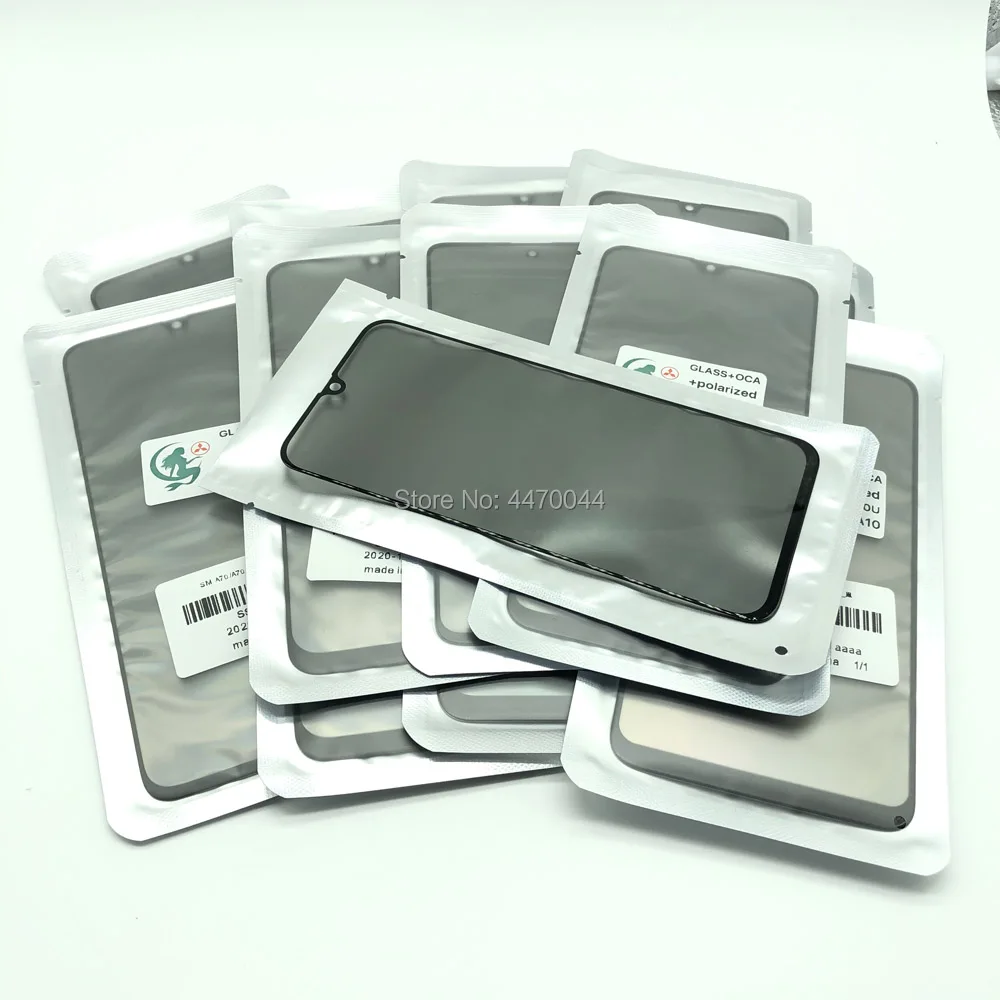 Cubierta de lente de vidrio exterior frontal Original, pel&iacute;cula polarizadora OCA para Samsung A51, A10, A10S, A20, A30, A40, A50, A70, A30S, M10S, A50SM21, 5 uds.-2