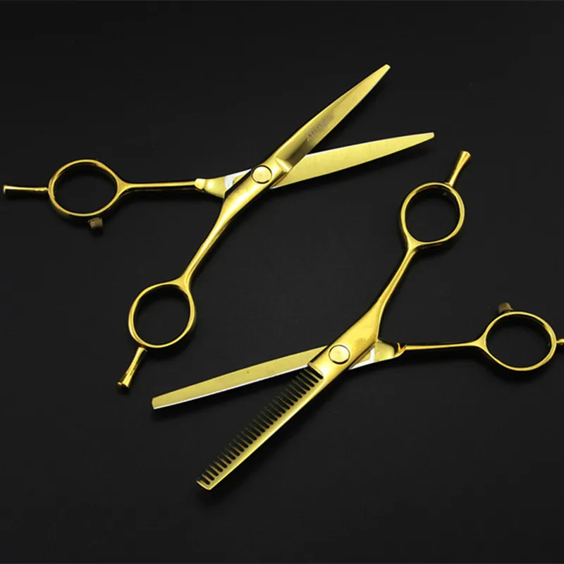 Профессиональные японские ножницы для стрижки волос 440c 5 ''золотые