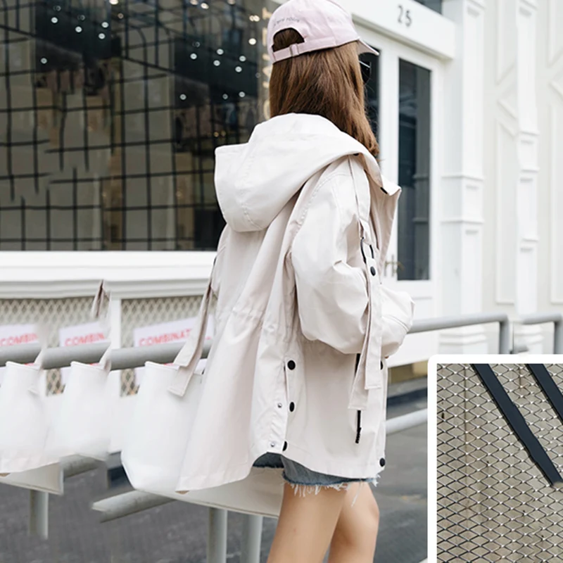 Весна-Осень 2021 модная красная ветровка Женский Длинный свободный комбинезон с