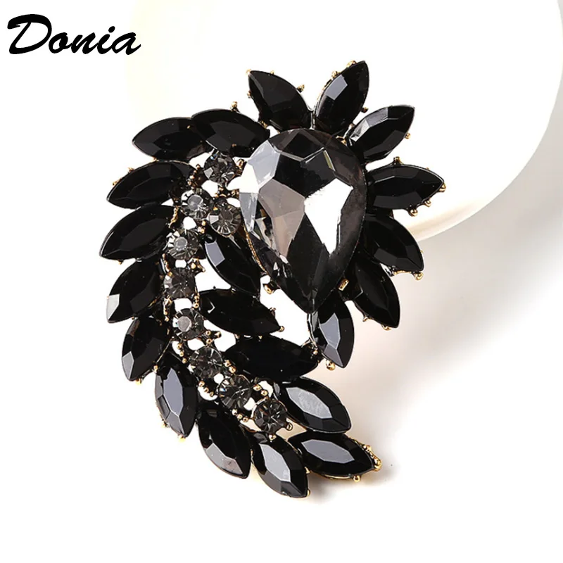 Donia ювелирные изделия модная большая стеклянная Брошь Рождественская брошь