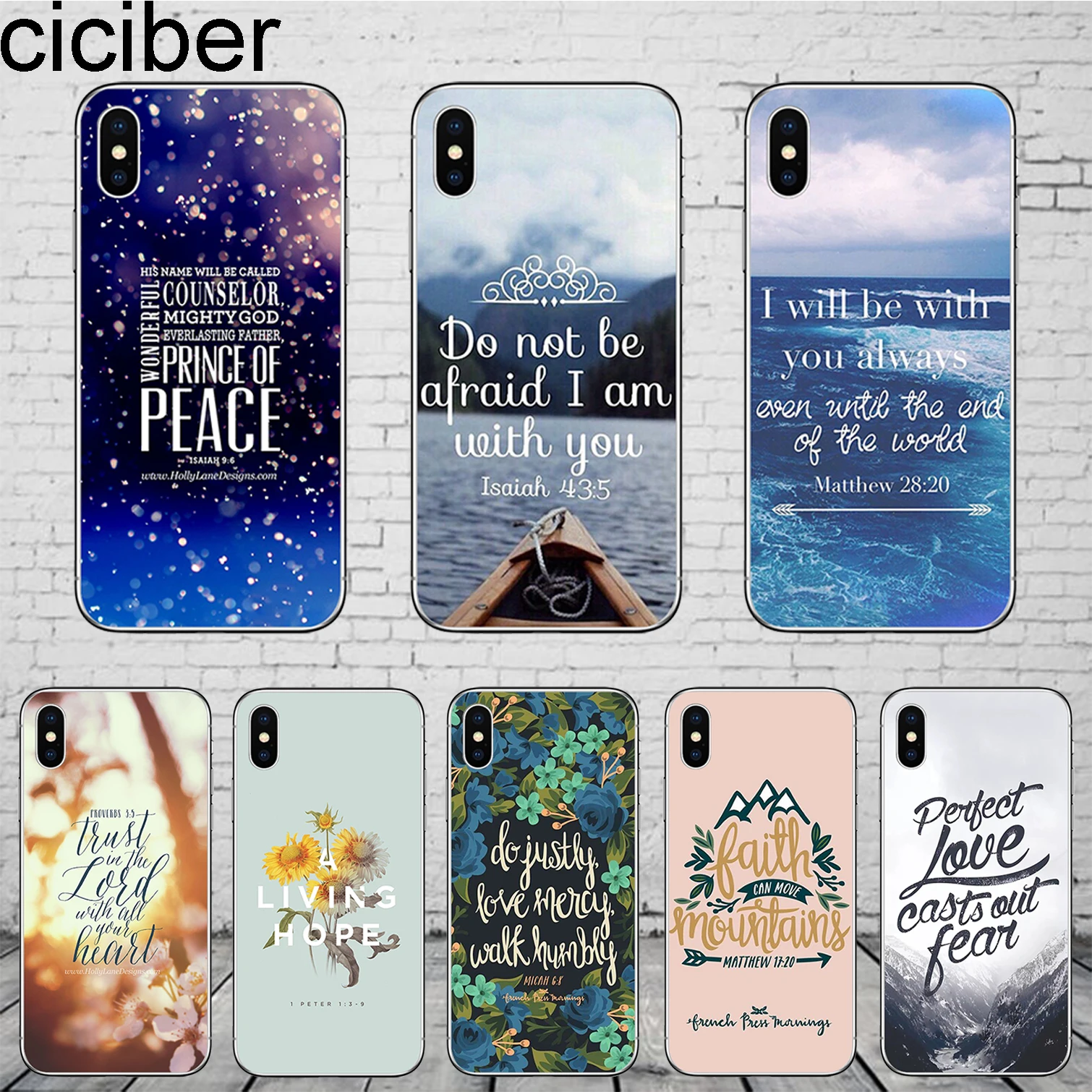 Чехол ciciber с изображением Библии Иисуса Кристиана для iPhone 11 Pro Max чехол телефона 7 8