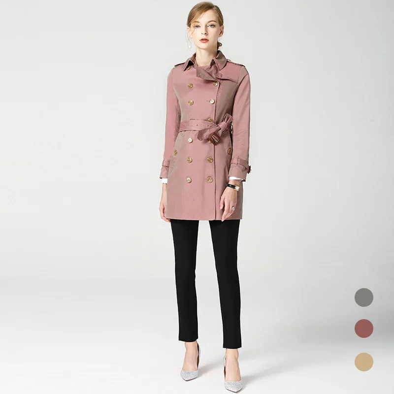 Лаванда BURDULLY new Spring Autumn Fashion Women Trench Coat Plaid Windbreaker long sleeve lattice Outwear Loose Plus Size XXL Belt - Цвет: Лаванда