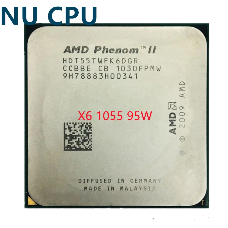 

Процессор AMD Phenom II X6 1055T шестиядерный (2,8 ГГц/6 МБ/95 Вт) разъем AM3 AM2 + 938 pin