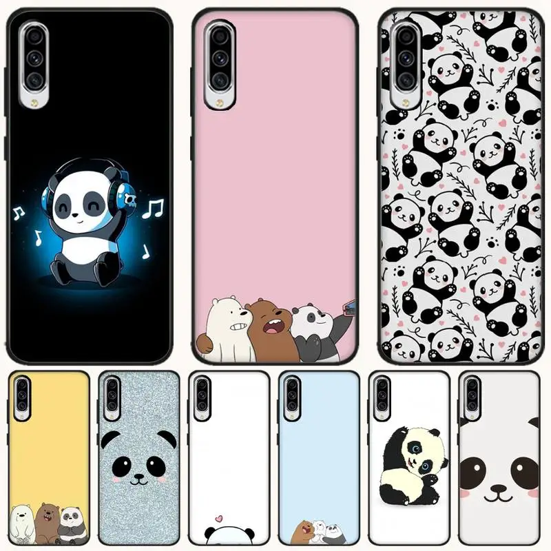 Ivits Милый Панда Медведь Мягкий Силиконовый ТПУ чехол для телефона Samsung A10 20 30 40 50 70