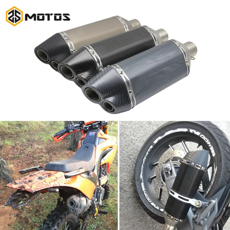 Zsdtrp 51 мм АК мотоциклетный глушитель выхлопной трубы Escape Moto для CBR650F CBR500 GSR750 GSXR1000
