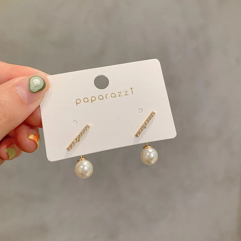 

Natural Freshwater Pearl Stud Earrings Trendy for Women Real 925 Sterling Silver Jewelry Gift Wholesale