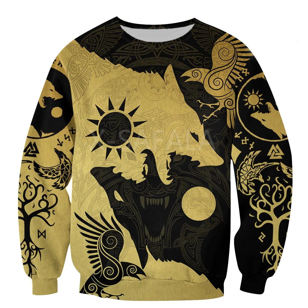 

Geri and Freki2 3D All Over Print Hoodie Man Women Harajuku Outwear Zipper Pullover Sweatshirt Casual Unisex Jacket Tracksuit-2