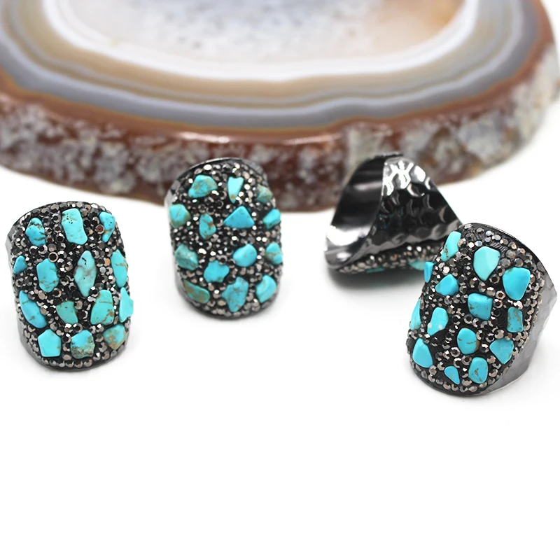 Микроинкрустация камнями с аметистом кольцо черный цвет пистолета рейки