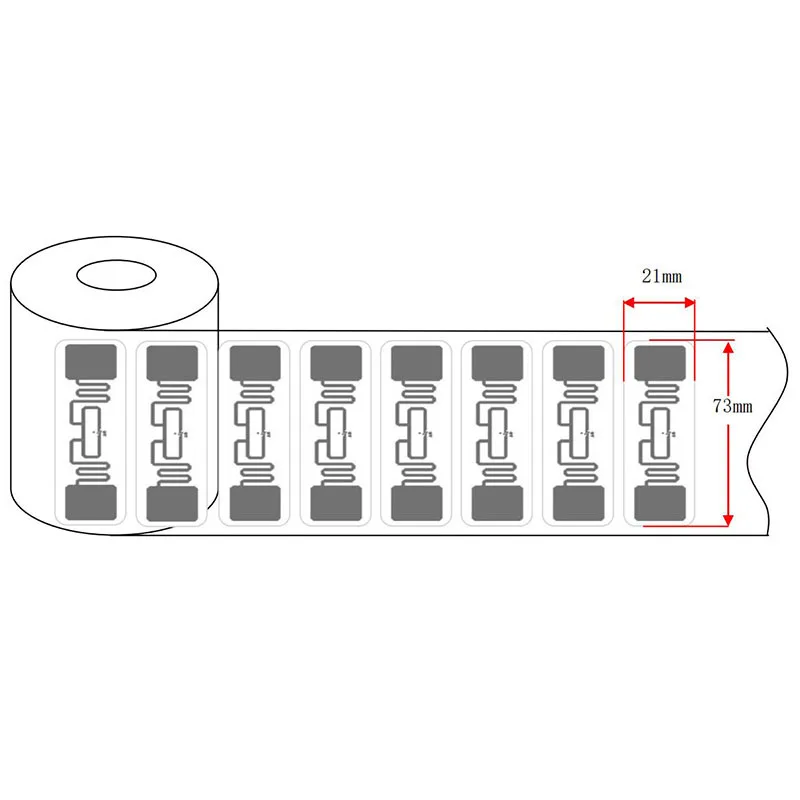 Пассивная RFID этикетка с большим радиусом действия 100 шт. Бесконтактный UHF тег