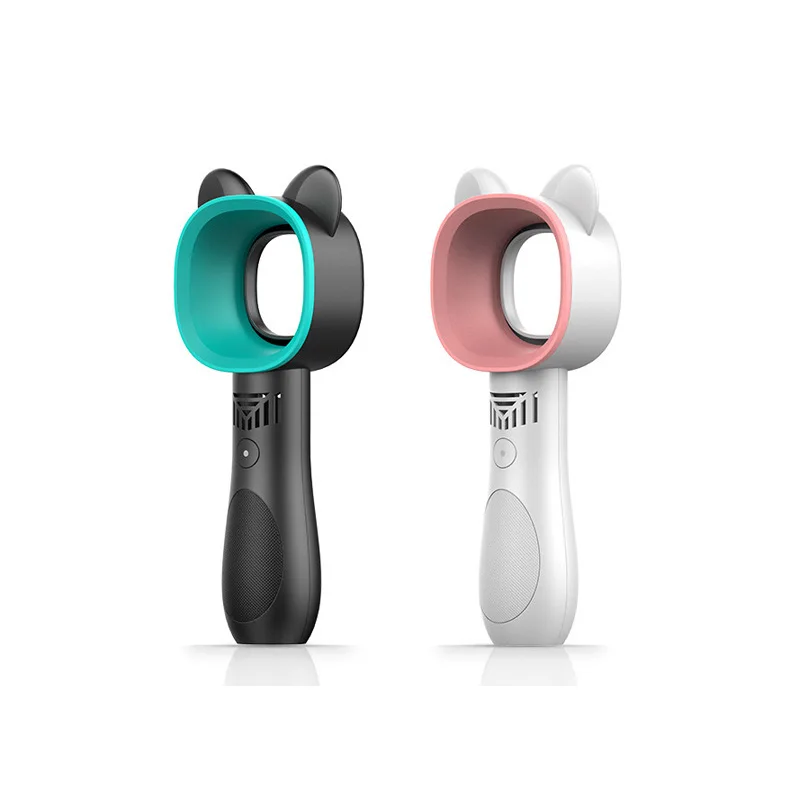 

Mini Bladeless Fan Portable Cute Cat Handheld USB Rechargeable Mute Without Vane Home Outdoor Ventilador Cooler Desktop Airflow