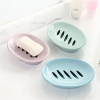 soap dish holder dispenser soap rack box for bathroom dish plate case shower portable plastic sponge container tray kitchen tool