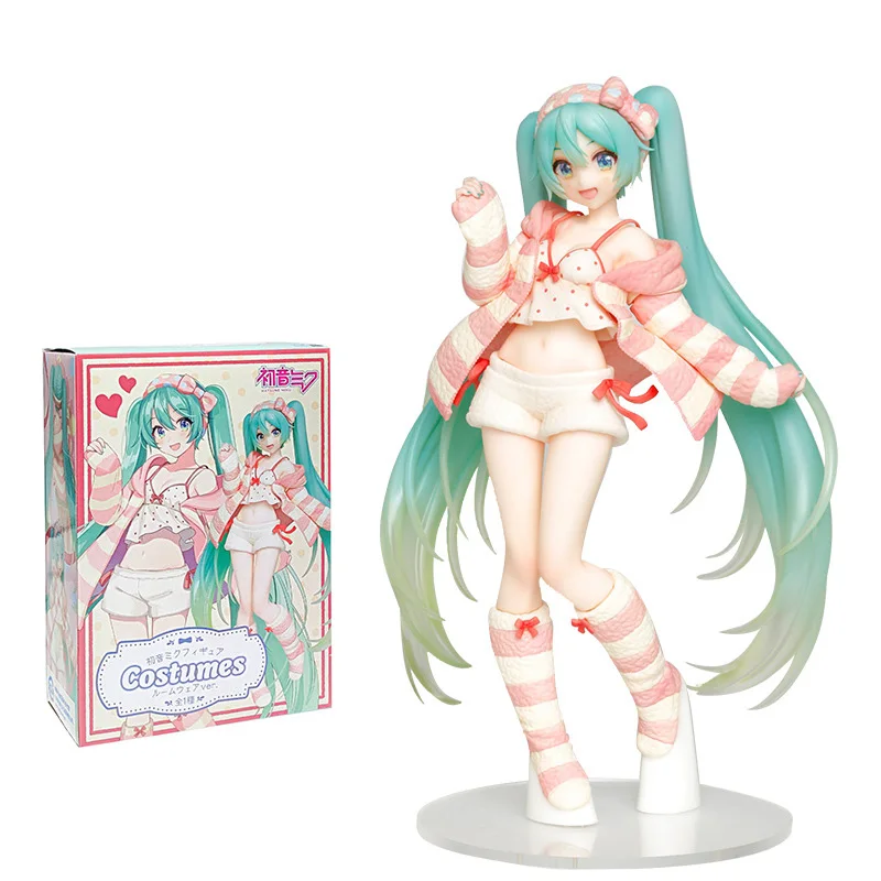 

Аниме модель Мику кавайная домашняя пижама экшн-фигурка кукла игрушка украшение подарок Изысканная модель ПВХ 20 см