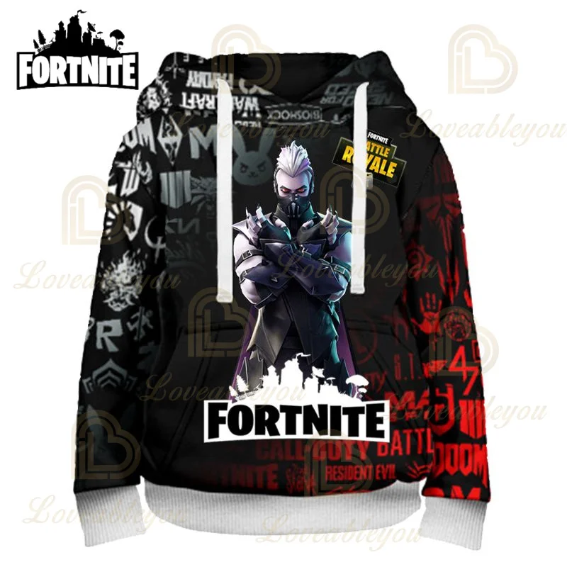 3D толстовки Fortnite Battle Royale для мальчиков и девочек уличная одежда детская