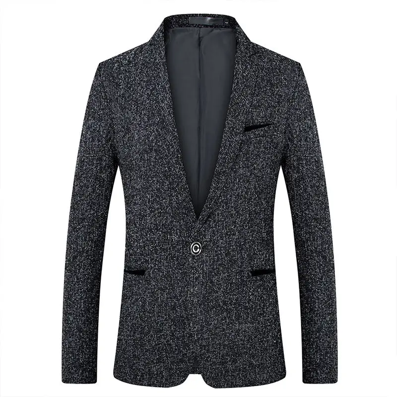

3 Color One Button Full Sleeve Classic Mens Blazer Plus Size 5xl Blazer Slim Masculino Mens Suits Blazers Vintage Suit Jacket