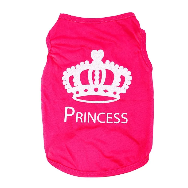 

2021 new dog clothes for small dogs Clothing cats chihuahua supplies products french bulldog pets acessorios Printed crown vest