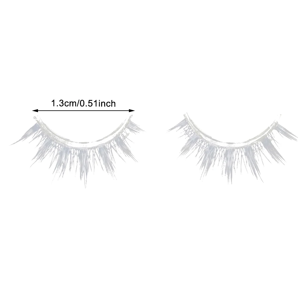 

White Eyelashes Halloween Party Cosplay Makeup Natural Long Eyelashes Extension Cross Strip False Eye Lashes Beauty Makeup Tools