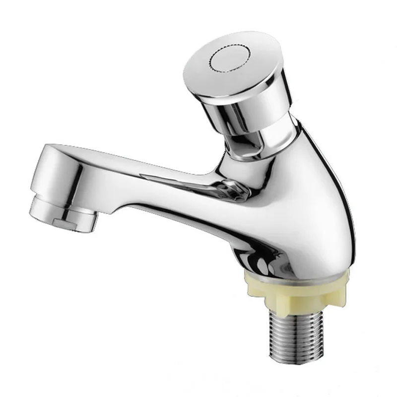 

Time Delay Cold Water Brass Faucet Public Toilet Pressing Faucets for Washbasin Delay Valve Tap Automatic Hand Pressing Taps