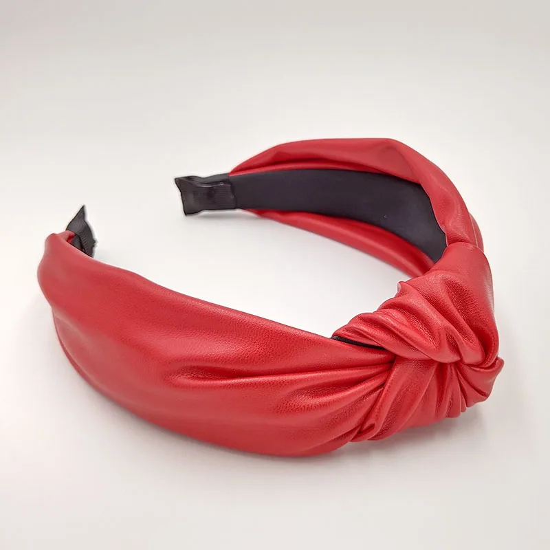 Новое поступление черный и белый полиуретановая повязка спереди с узлом