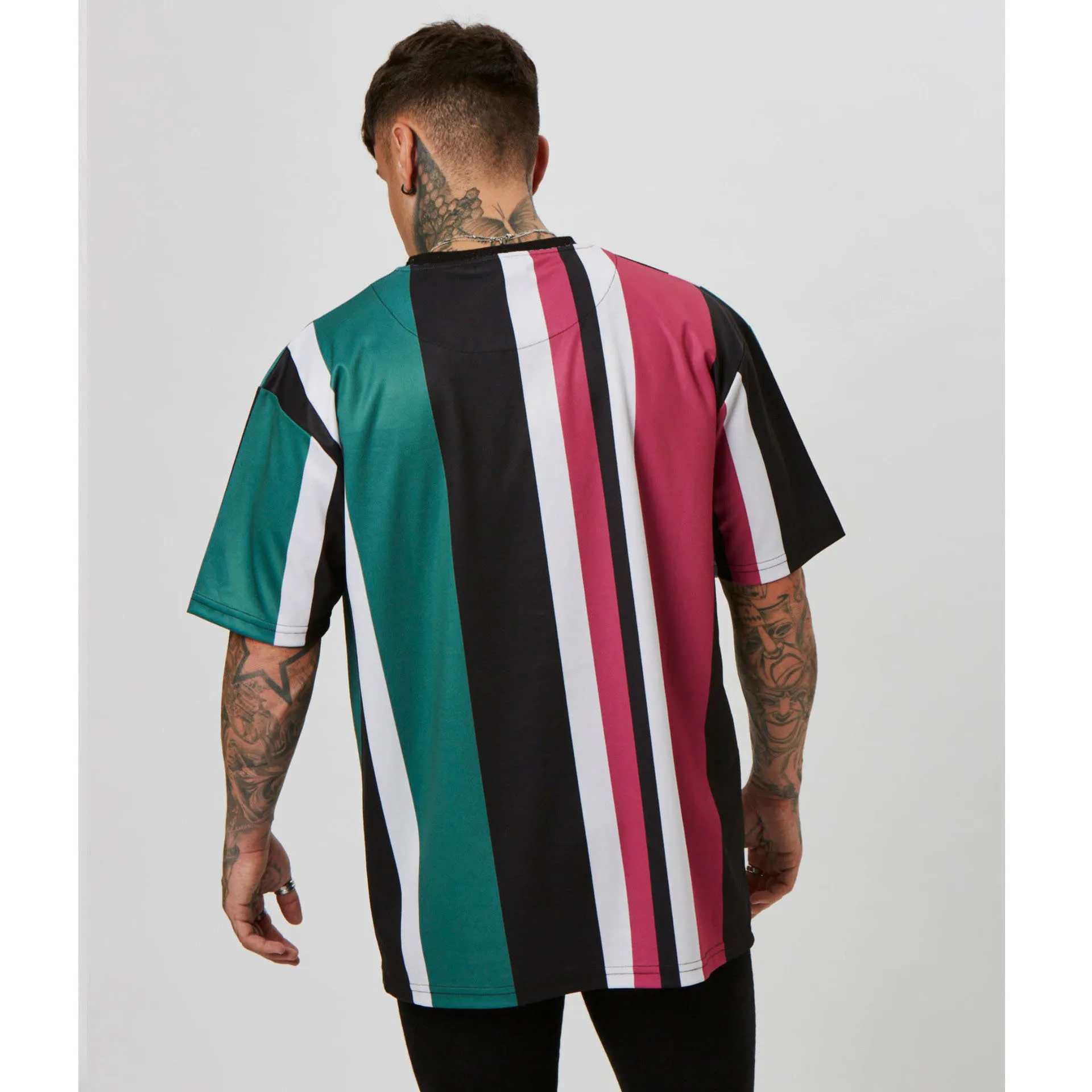 

2021 summer men's round-neck striped short-sleeved leisure sports street fashion t-shirt running fitness men's T-shirt
