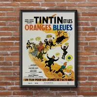 tintin and the blue oranges 1964 movie poster home decor classic movie cover art photo canvas poster print wall painting