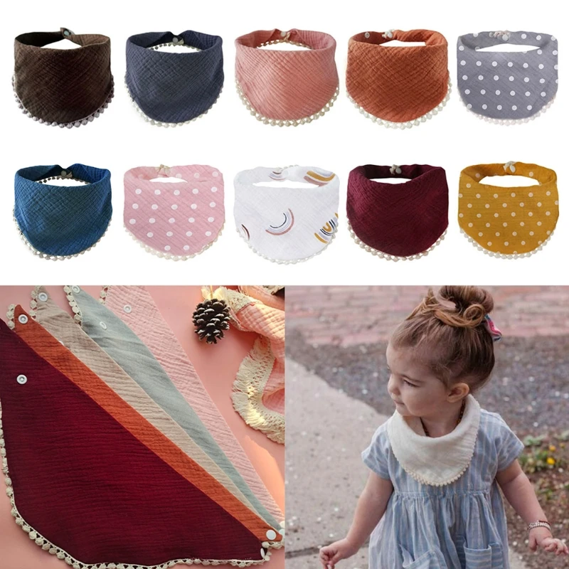 

Baby Infants Feeding Bibs Soft Pure Cotton Bandana Saliva Towel Toddler Triangle Drool Scarf Newborn Burp Cloth Shower Gifts