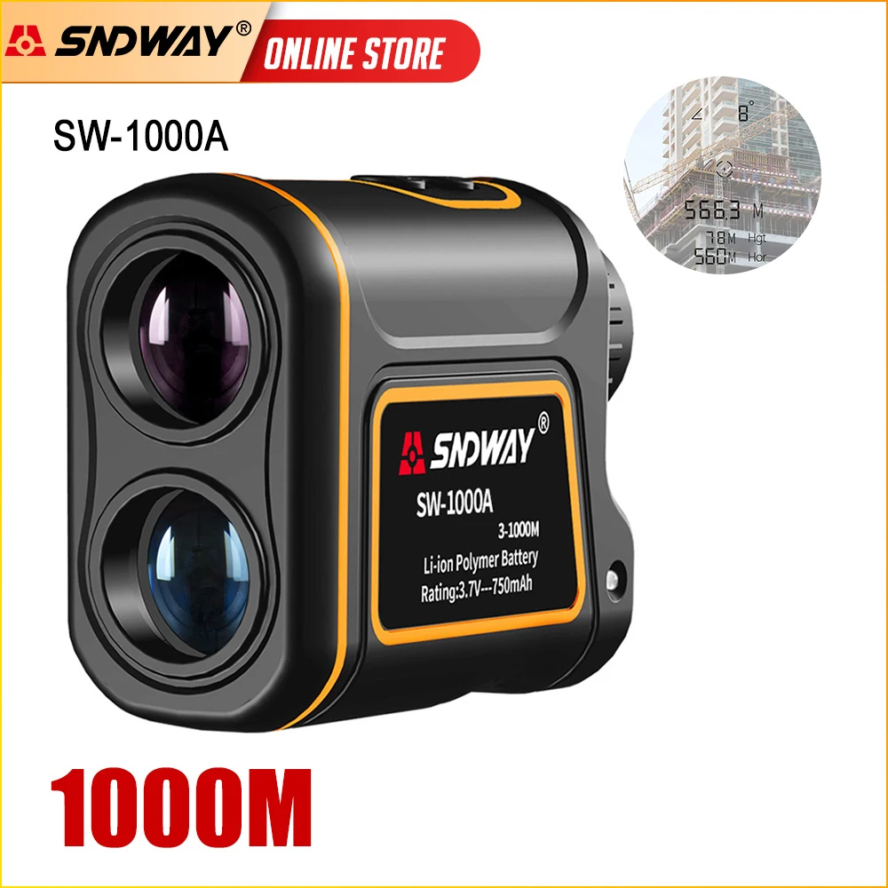Лазерный дальномер SNDWAY измеритель расстояния для охоты 1500 м 1000 600 монокулярный