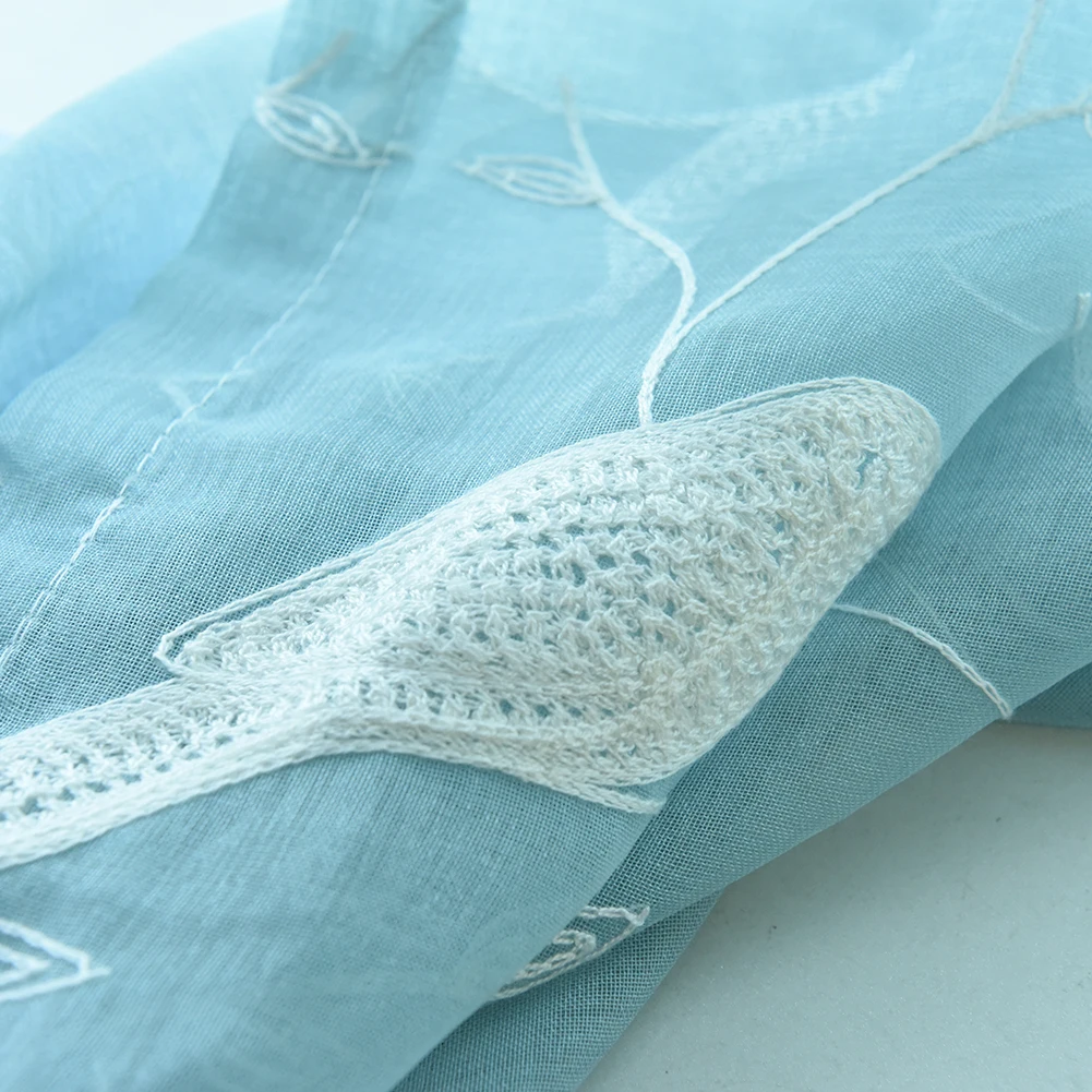 NAPEARL 1 шт. вышивка домашний декор ветви прозрачные шторы Птицы дизайн драпировки