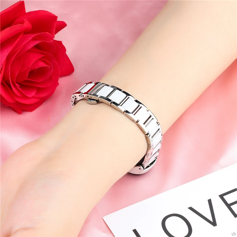 

Ceramic strap for xiaomi mi band 4 3 5 Bracelet Stainless Steel Metal smart wrist watchband belt mi 4 band mi band strap case